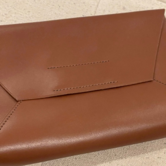 Jcrew brown leather clutch - Picture 3 of 10